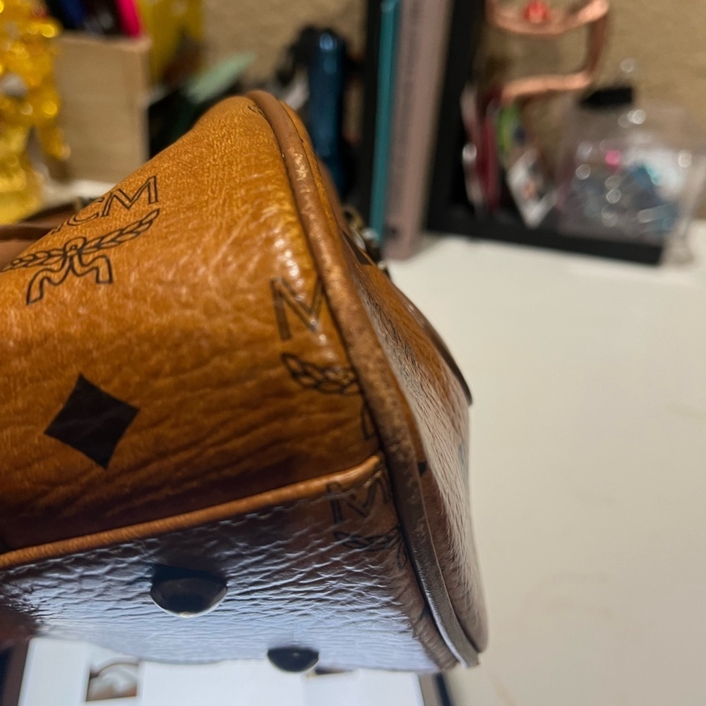 MCM COGNAC VISETOS VINTAGE HANDBAG - Picture 10 of 16